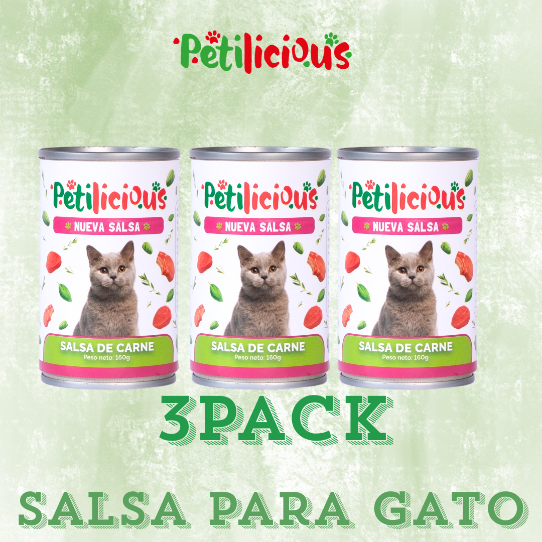 3 PACK Salsa para gato de pierna de cerdo.