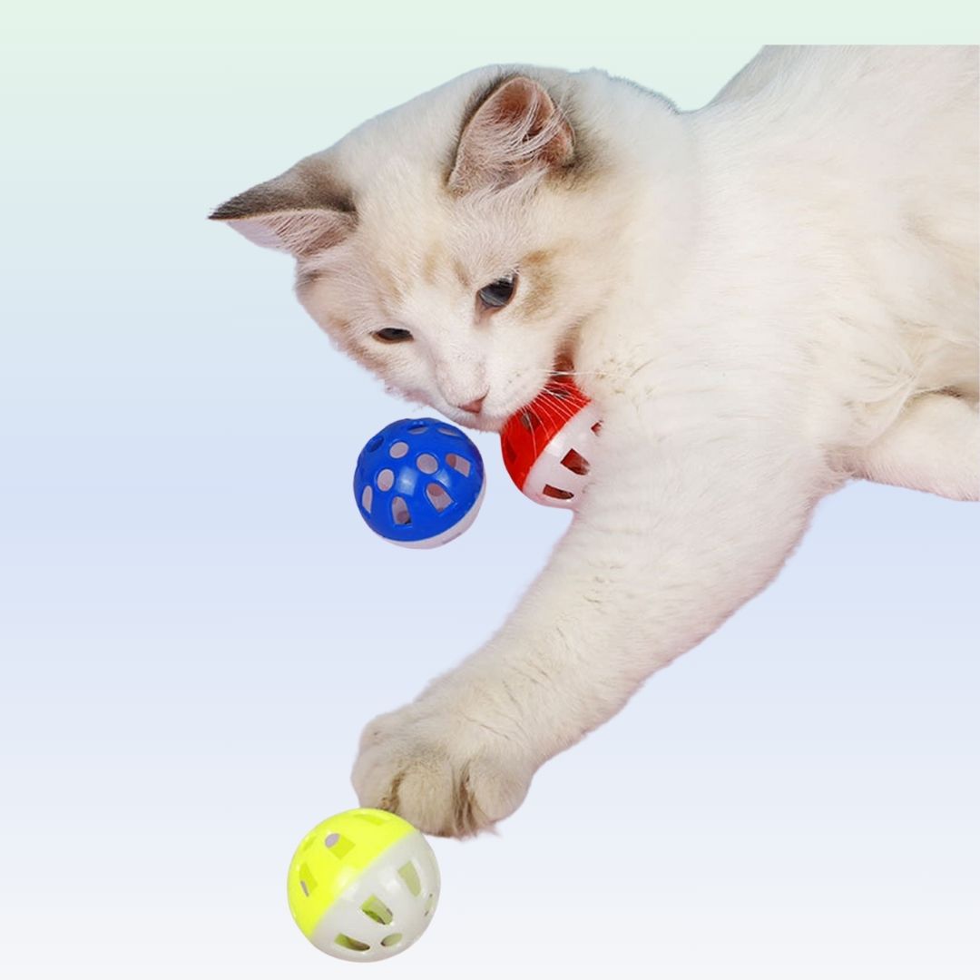 Pelotas de juguete para gatos con campana
