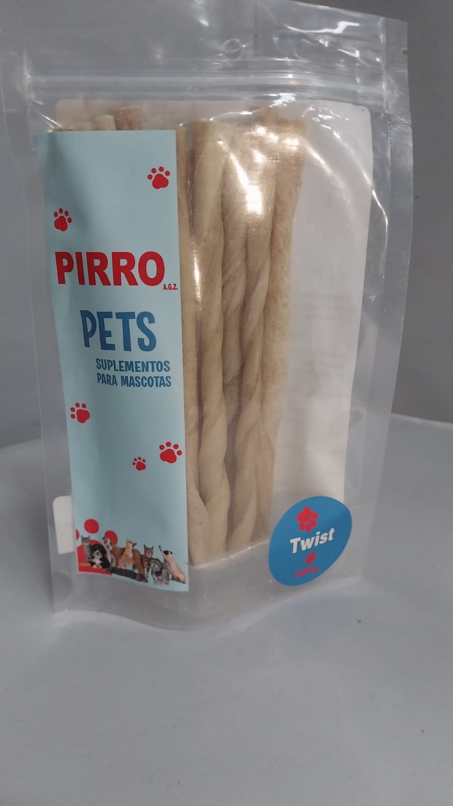 BOCADILLOS MASTICABLES PIRRO PETS PALITOS TWIST MIDI