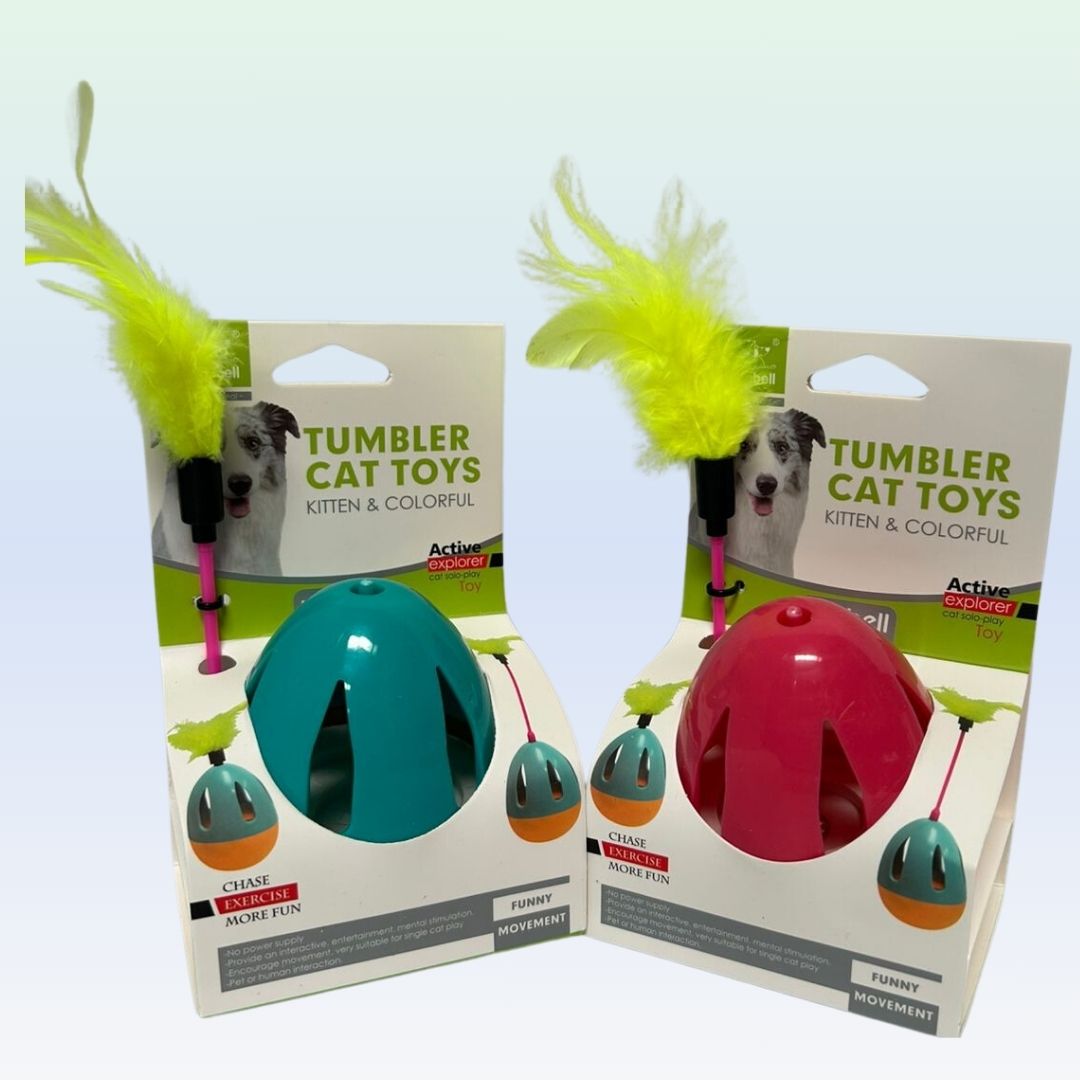 Juguete gato pluma