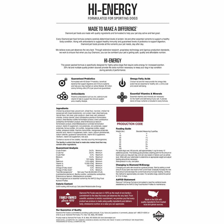 DIAMOND CANINO HI-ENERGY 22.68 KG