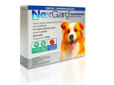 Antipulgas para perros Nexgard color verde 10 - 25kg