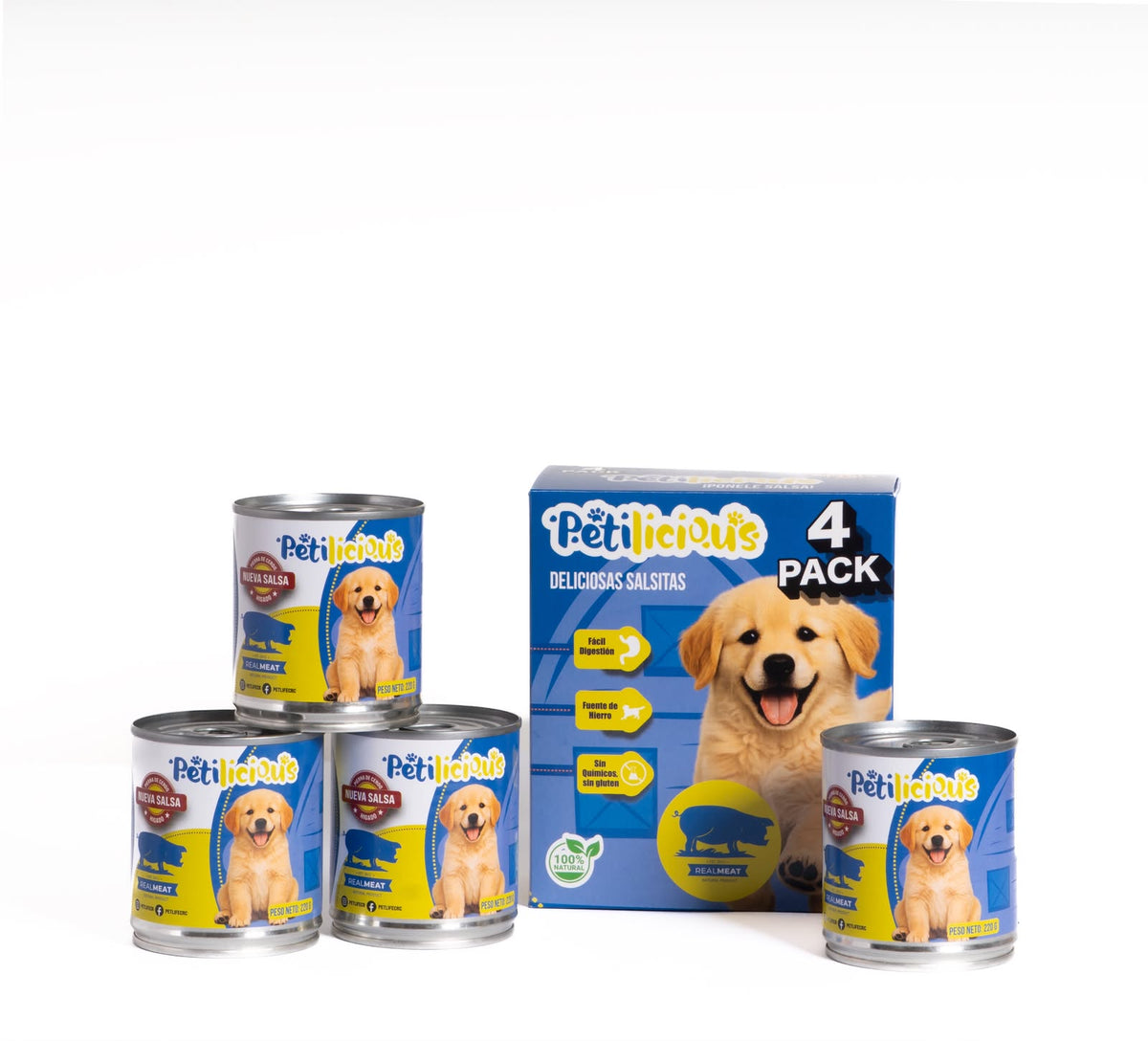 4 PACK de Salsitas  Petilicious de Pierna de cerdo con higado